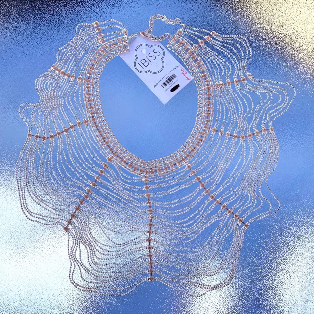Rhinestone Bib Necklace